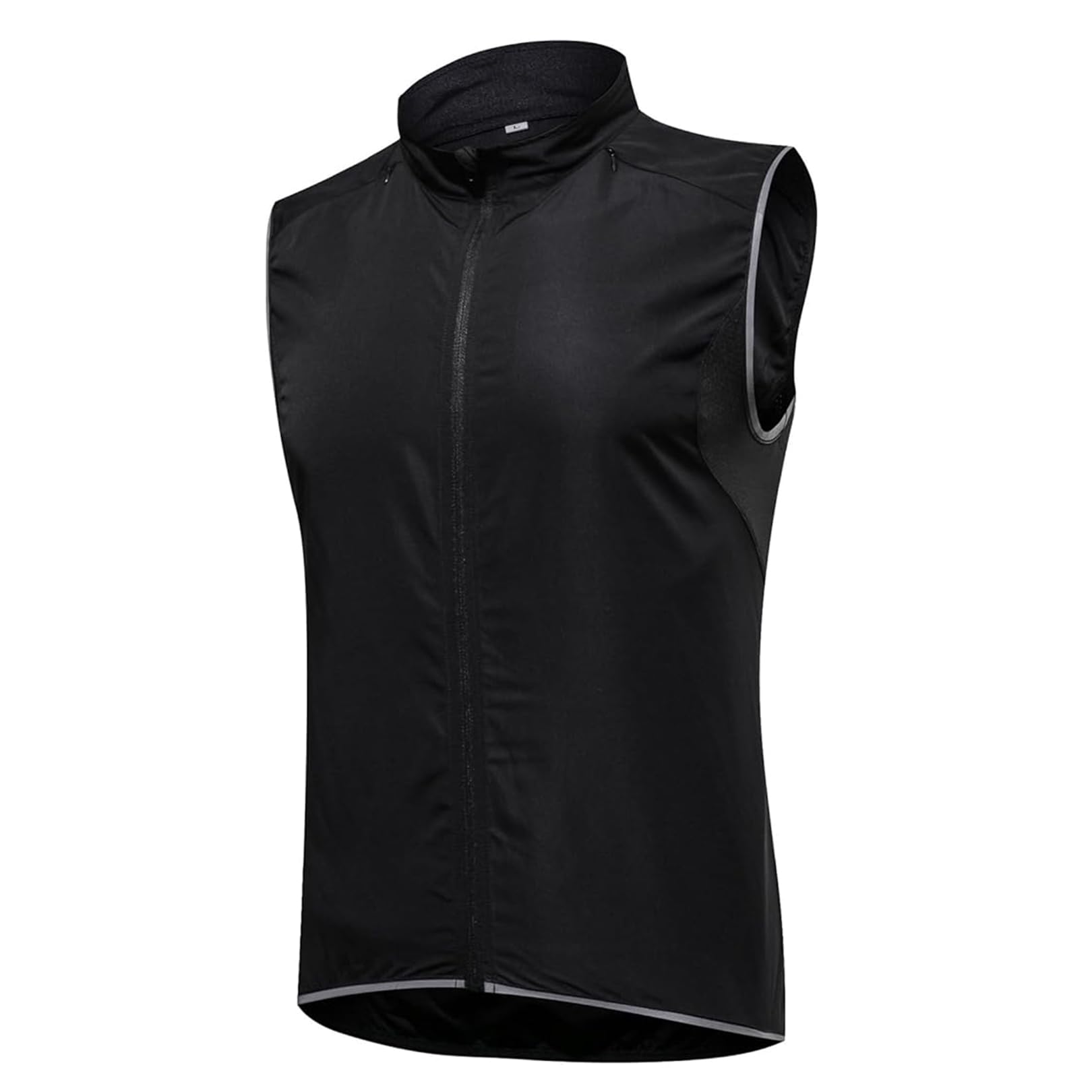 Gilet Ciclismo Sportivo Gilet Ciclismo Leggero e Traspirante Gilet da Ciclismo con Tasca Gilet Corsa Gilet Bici MTB Antivento Giacca Senza Maniche Estate,Black-5XL