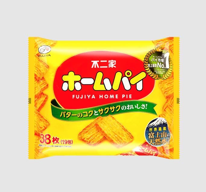 Fujiya Home Pie Family Pack 38pcs 190g | 3pack (Total114pcs) | Gentle Sweetness, Rich Butter Flavor, and Light Crispy Texture | Made in Japan | Yummy-Yamaguchi Original Alcohol Wipe Included. A Portion of Every Purchase Helps Protect Animals.