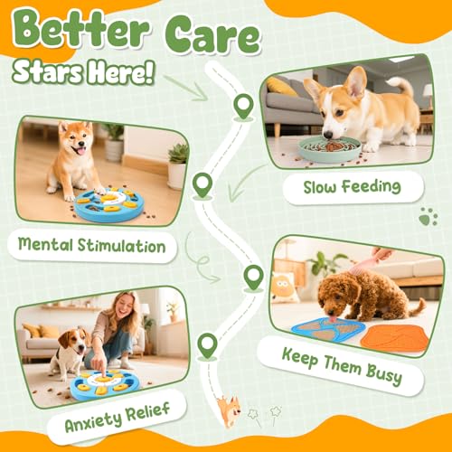 KIPRITII Well-Rounded Dog Enrichment Toys Set – Keeps Dogs Busy with Mental Stimulation & Slow Feeding, Includes Dog Lick Mat, Puzzle Toy & Slow Feeder Bowl for Boredom Relief - Image 5