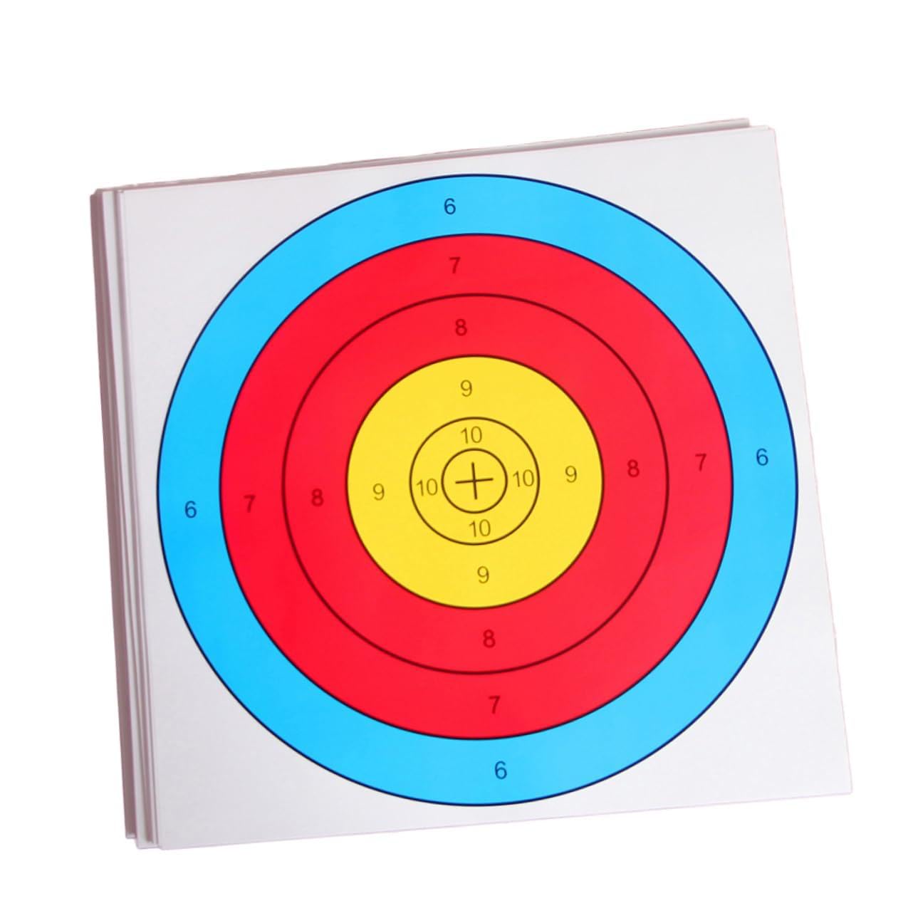 Gogogmee 40 Pcs Eva Paper Archery Targets Semi Ring Design for Practice and Competitions High Contrast Printed for Use for Training and Educational Games