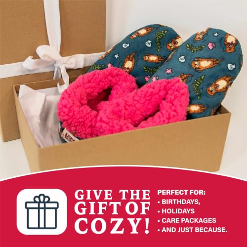 Image of Lazy One Fuzzy Slipper Socks for Women, Fleece House Slippers, Indoor Socks