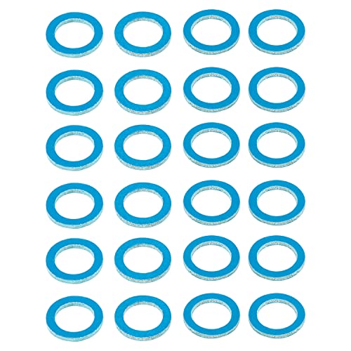 Image of Lower Unit Drain Plug Seal Gaskets for 3 /8 inch-16 Drain Fill Screws for 18-2945 Sierra Marine,98-102-09 SEI Marine,9-60101 /02 Mallory Marine,MR-103 OBR Red Rhino, Mercury Marine (24PCS)