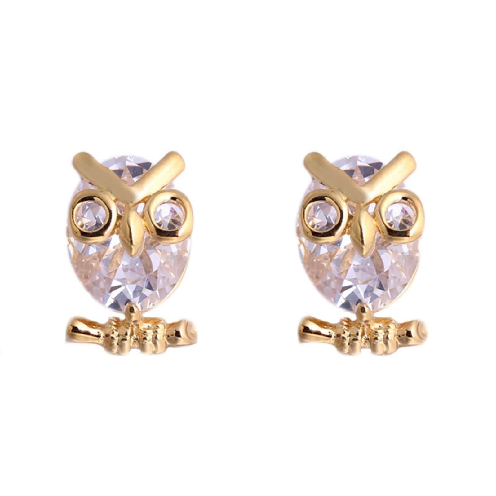 KnSam Pendientes para mujer amatista lila, diseño de búho, oro amarillo de 18 quilates, corte ovalado, Au 750, pendientes boho auténticos, oro