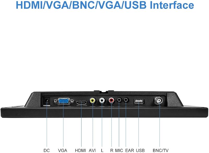 Prechen 11,6" hordozható monitor HD 1366x768 HDMI VGA AV BNC csatlakozóval