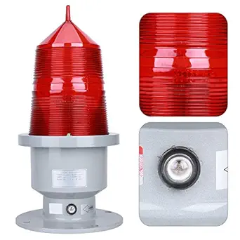 Obstruction Light, Warning Strobe Light, 5km Range Signal Construction Light, Aviation Flash, Highlight LED for Rooftop Fishing Boat