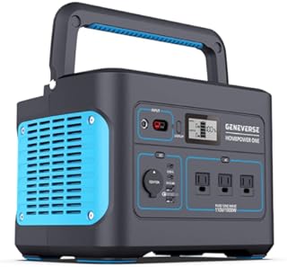 Geneverse HomePower ONE: Backup Battery Power Station For Homes, Emergency Power Supply. 1000W-2000W at 110V. Up To 7 Days of Backup Power. 8 Outlets. Easy Recharge. Portable Solar Generators.