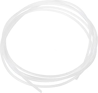 MECCANIXITY PTFE Tubing Hose 100cm/3.25ft Long, 0.8mm ID 1.6mm OD High Temperature Tube, Insulating 3D Printer Hose White for Convey
