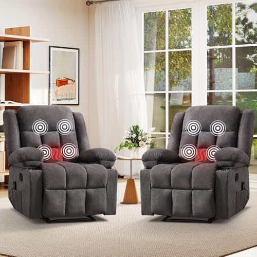 HAOMARKETS Manual Recliners (Set of 2)