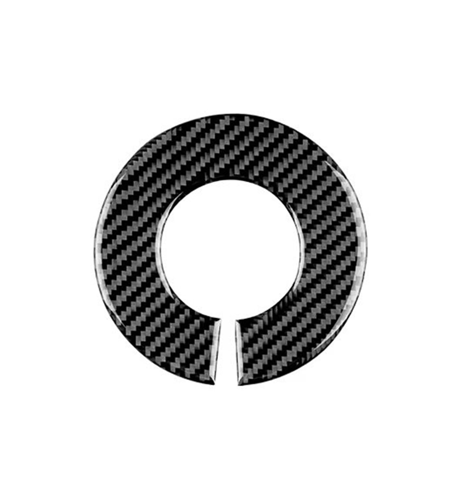 Interior Styling Sticker for Fiat for 500 2008-2023 Car Steering Real Soft Carbon Fiber Sticker Accessories Decoration(Center Black)