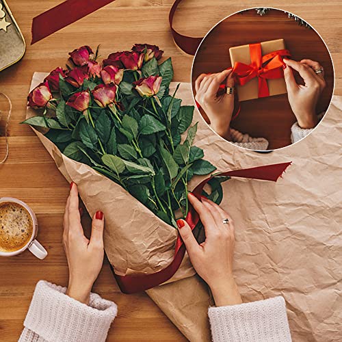 100 Blatt Seidenpapier Verpackungsmaterial,Brown Kraft Seidenpapier,50x35cm Seidenpapier Packpapier,Glänzend Seidenpapier zum Verpacken,Geschenkpapier für Hochzeit, Babyparty,Geburtstag,Weihnachten