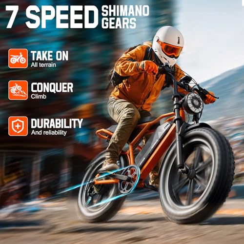 Image of TST Electric Bike for Adults 1500W Peak 20 inch Fat Tire All-Terrain E-Bike 60 Miles Electric Dirt Bike - 48V 15 AH Battery Electric Bicycle