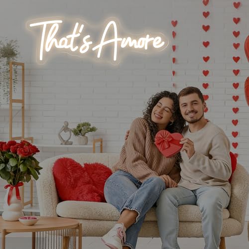 That's Amore Neon Sign, Wedding LED Wall Light, Bedroom Decor Dimmable by DUOLIYBC - Used condition - Image 3
