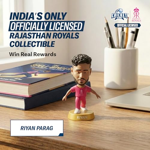 Image of Action Figure, IPL Edition 360 Rotatable Head, Cricket Player for Fans & Collectors (3 Inch Riyan Parag)