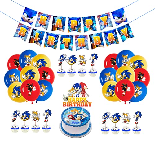 sonic cumpleaños,decoracion sonic cumpleaños,usado paradecoracion cumpleaños,decoracion fiesta cumpleaños Cover