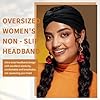 Kavya Bandeau Cheveux Femme 4 Pcs 7'' Extra Large Serre Tete Femme Élastique Bandana Yoga Sport Foulard Cheveux Femme Multicolore Headband Accessoire Cheveux (Gris) #5