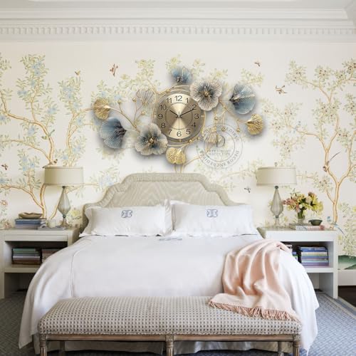 Image of Metal Analog Wall Clock Big Antique Decorative Home Interior Stylish Watch & Silent Machine Gold for Bedroom /Living Room /Dining /Office /Farm /Hotels /House /Hall Items 70CM