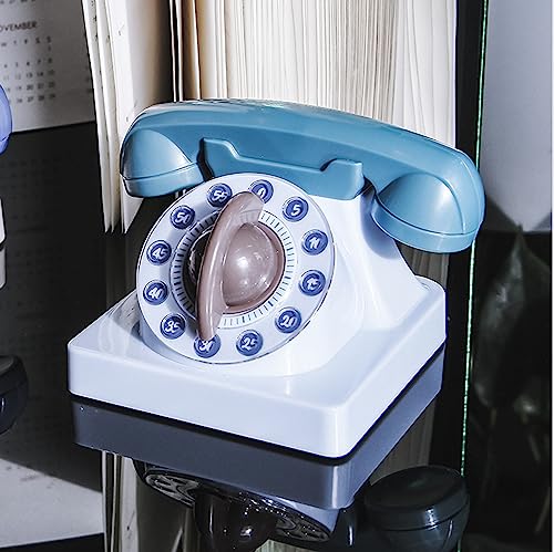 Ranvi Cute Telephone Mechanical Timer Kids Time Manager for Cooking Home, Classroom, Study, Daily (Blue) - Image 2