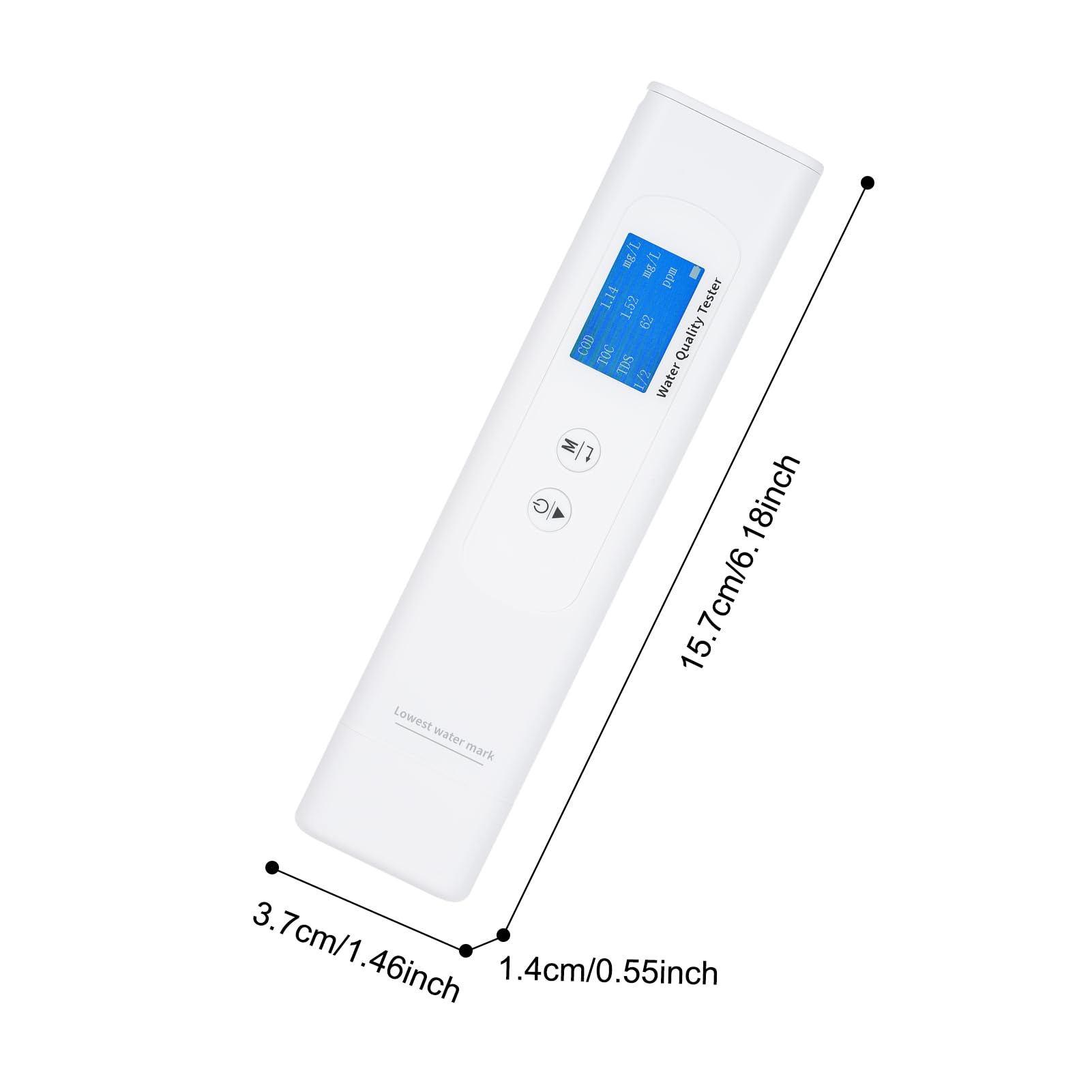Rilevatore di qualità dell'acqua 6in1 TDS TOC COD UV275 Tester di temperatura EC Funzione di valutazione intelligente Sonda ad alta sensibilità IP67 Impermeabile per analisi