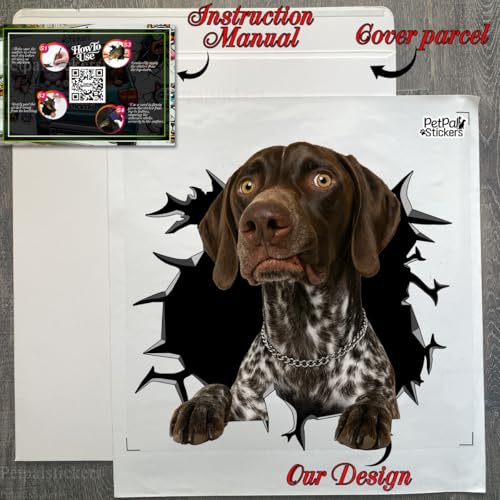 Image of Vinyl Dog Stickers - German Shorthaired Pointer Decals for Car, Dog Lover Gift