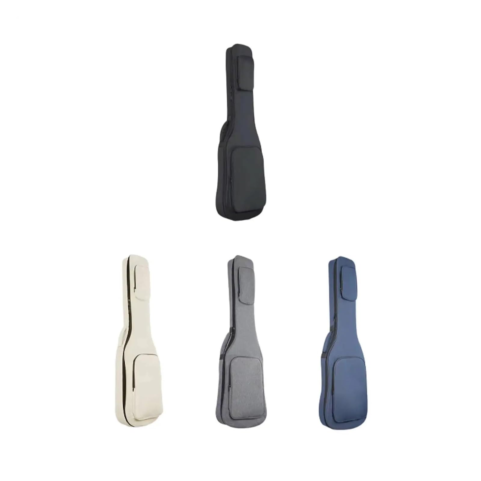 Funda para Guitarra Bolsa for bajo eléctrico, Ligera, Impermeable, a Prueba de Golpes, con Acolchado Grueso y Doble(Grey)