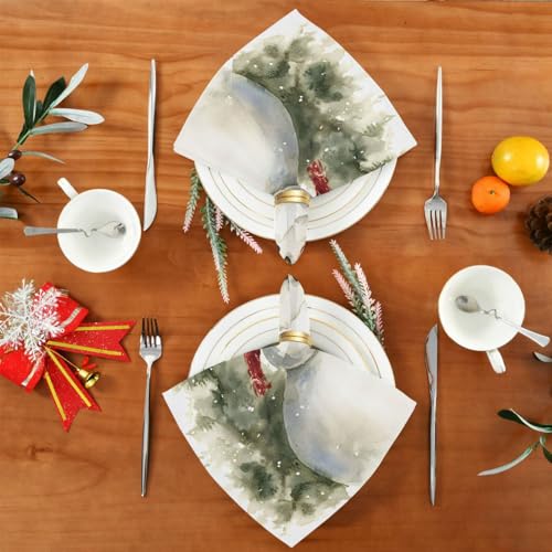 Servilletas de Tela Navidad Muñeco de Nieve x6 miniatura 5