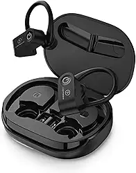 Fone de Ouvido Bluetooth 5.4, IPX4 Resistente Água, 45h de Bateria, Com Microfone Embutido. Design Esportivo Ergonômico Ideal Para Esportes Corridas Atividades Físicas Videogame IPhone Android Premium