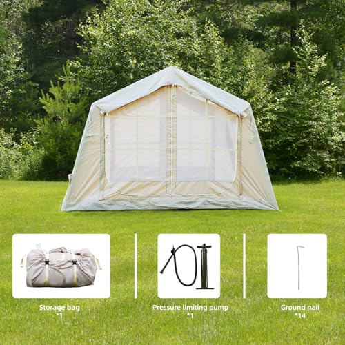 Carpa Inflable 8 m2 Beige Oxford 4 Temporadas Espaciosa miniatura 2
