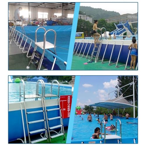 Escalera para piscinas con pasamanos de acero inoxidable miniatura 7