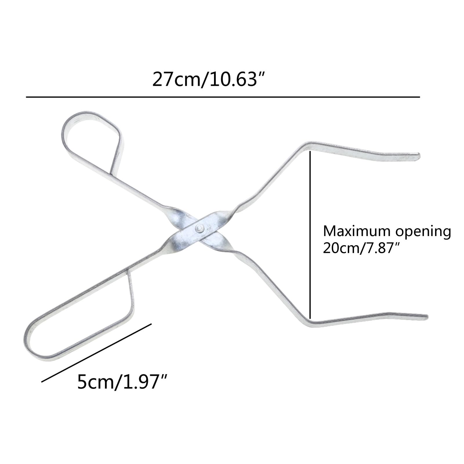 Pince à bécher, accessoire de chimie pour flacon de laboratoire, clip en métal pour bécher de 50 à 1000 ml de capacité