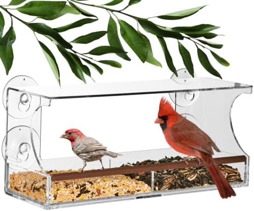 Nature’s Envoy Window Fowl Feeder – Clear View for Birdwatching