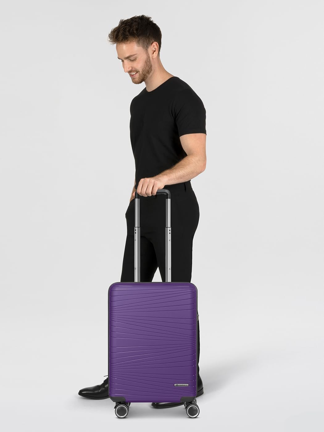 Franky Dallas 3.0 walizka na kółkach z twardą obudową, 4 rolki, purpurowy, Koffer S 55 cm, Walizka z podwójnymi kółkami i zamkiem TSA