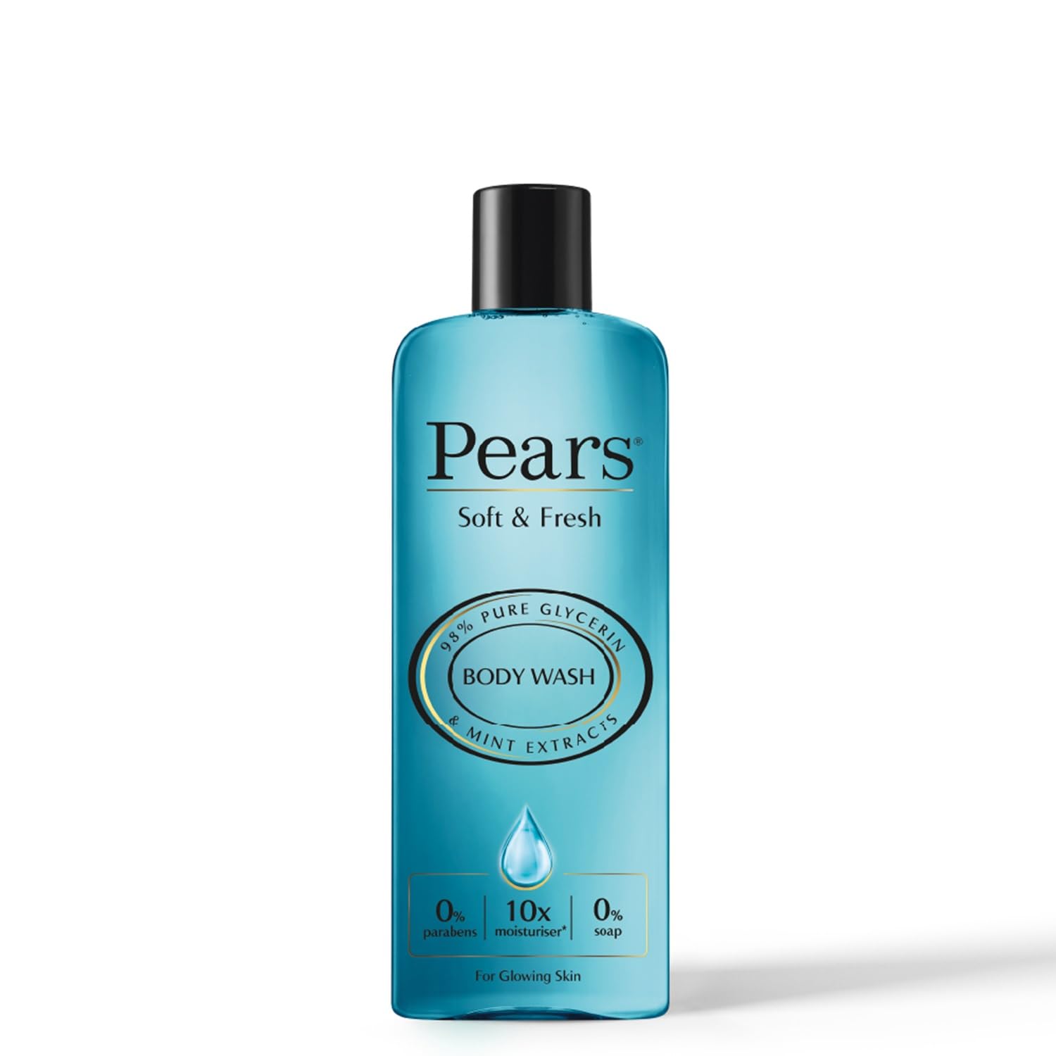 Pears Soft & Fresh Mint Body Wash Gently Cleanses Skin With Mint Extracts| 100% Soap-Free And pH Balanced Formula With 10X moisturizers| Gentle Shower Gel Nourishes Skin From Within| 250ml