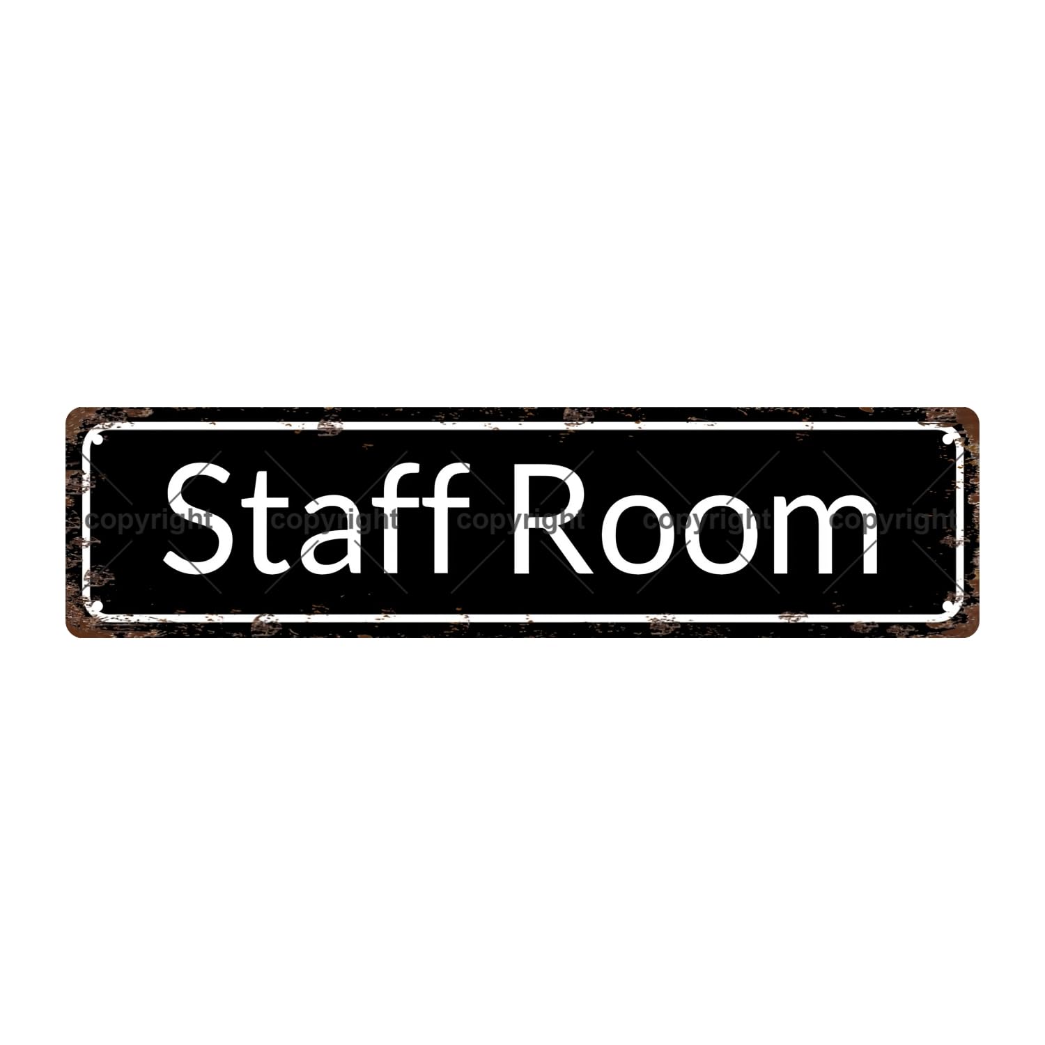 Staff Room Space Vintage Metal Tin Sign, Street Sign, Home Decor, Room Decor, Wall Decor, Bathroom Decor, Bar Decor, Cafe Decor, Garage Decor, 16 x 4 Inch โ image 1