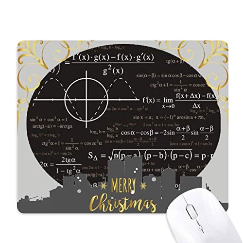Tapis de souris mathématiques de Noël souple contre la fatigue du poignet