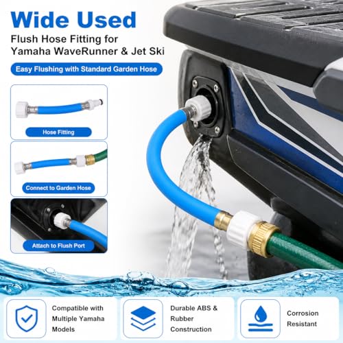 Image of Flush Hose Fitting ffor Yamaha Boat Waverunner LX VX VXR FXHO VX110 VX FX | for Yamaha Cruiser GP1800 GP1300 AR190 for Deluxe for Jet Ski