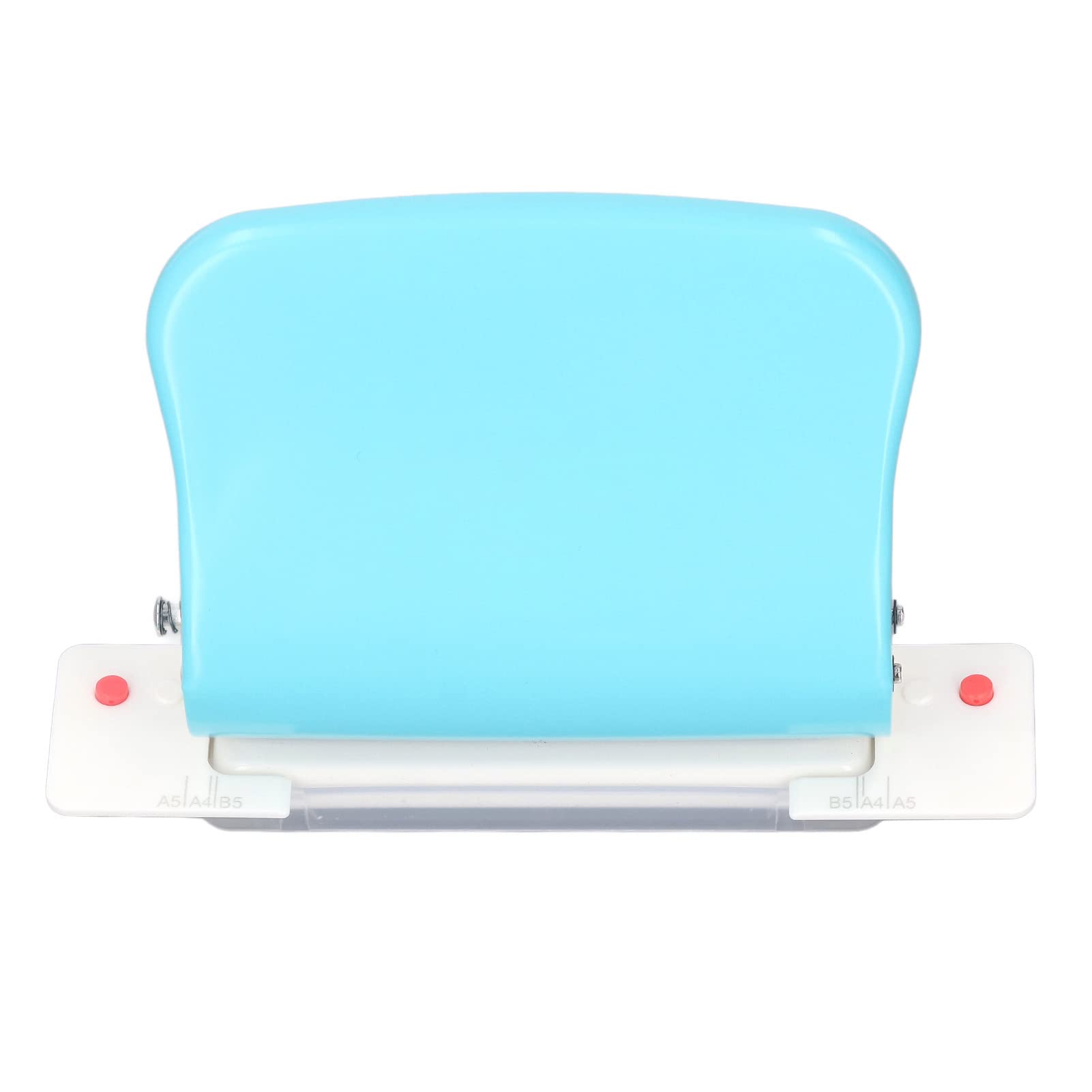 Perforadora 10 Orificios Máquina Encuadernadora Espiral Portátil A4 para Papel Hogar Escuela con Bandeja Tablero Regla Azul Claro