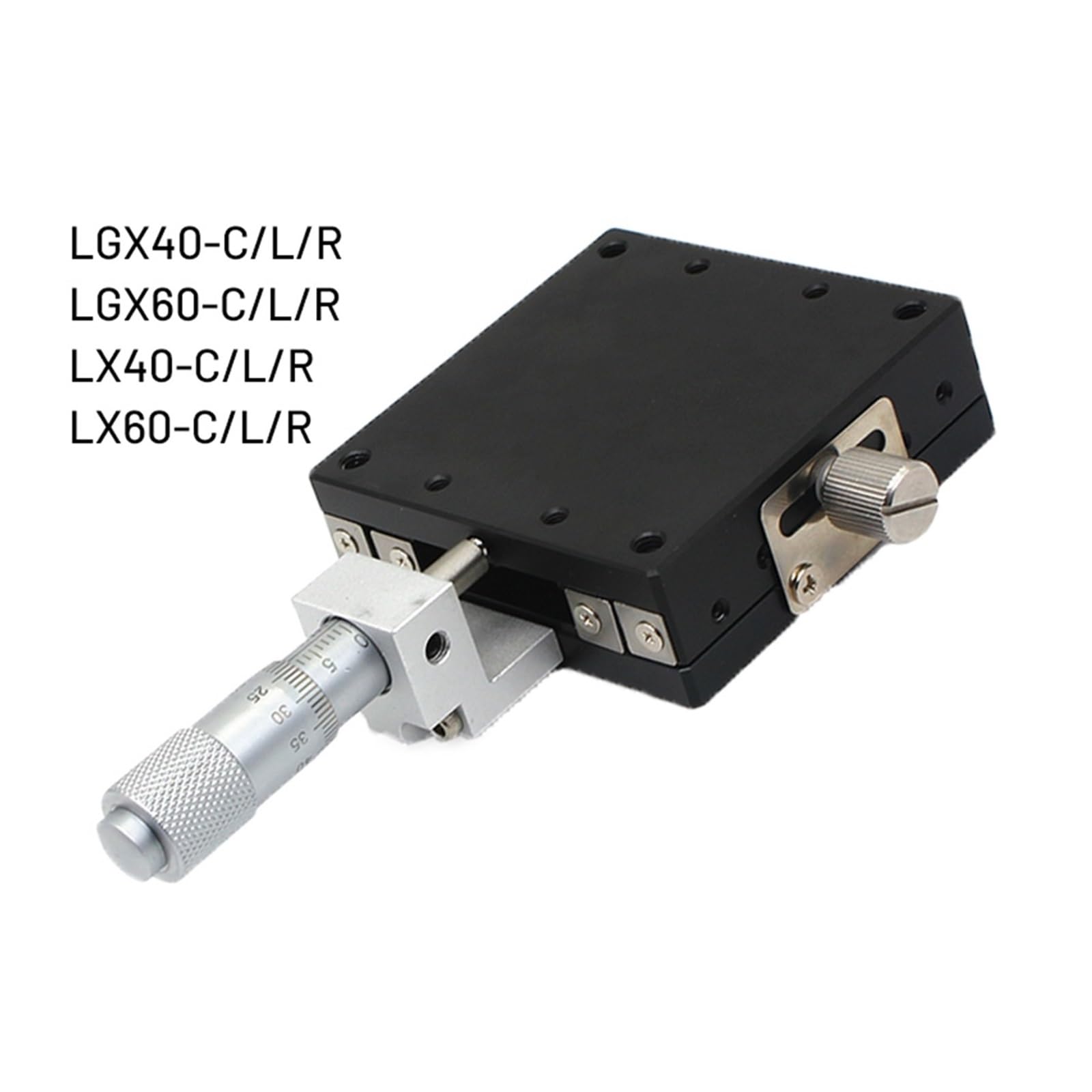 Mesa Deslizante de precisión con riel guía óptico CNC X LGX40/LX40 (40 mm a la Izquierda, guía de Bolas de Acero)