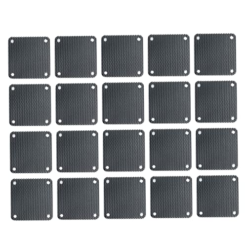 Hemoton 20pcs Fan Mesh Covers PVC Strainer for Computer Cooling Easy to Install for Chassis and Electronics