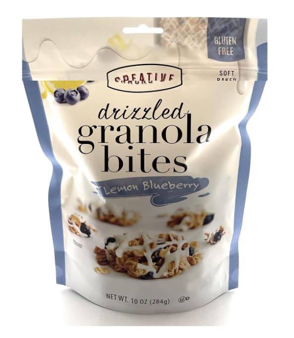 Lemon Blueberry Drizzled Granola Bites Gluten Free 10 Oz Each (Pack of 2)