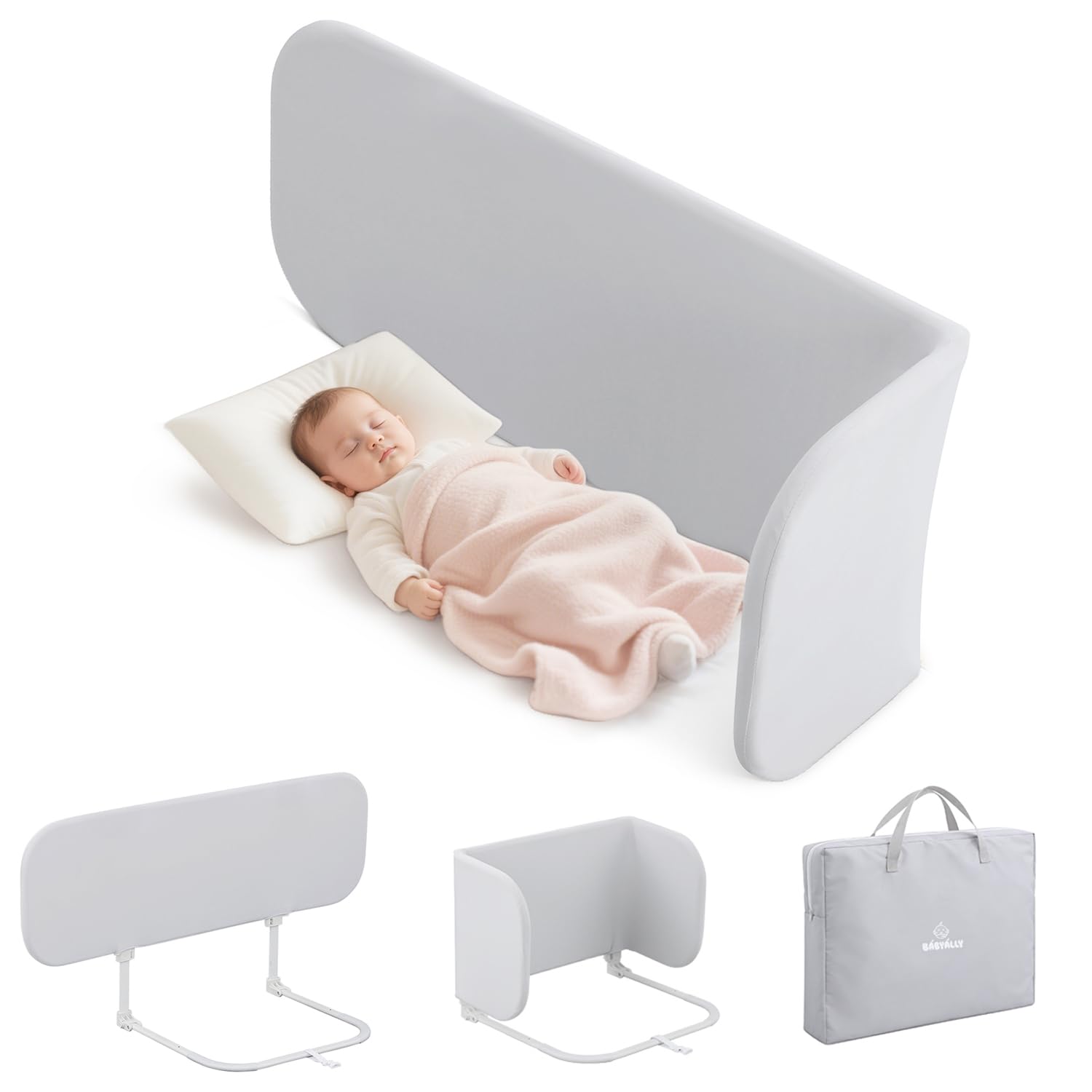 Amazon.co.jp: BabyAlly 折りたたみ式 ベッドガード 大人添い寝用