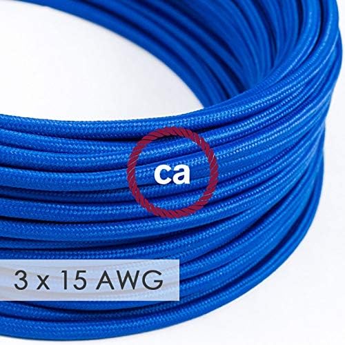 Extension Cord - Round Blue Rayon RM12-15/3 AWG - By the Foot