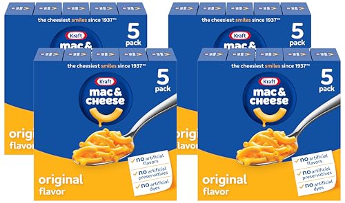 Image of Kraft Original Macaroni & Cheese Dinner (5 ct Pack, 7.25 oz Boxes) (Pack of 4)