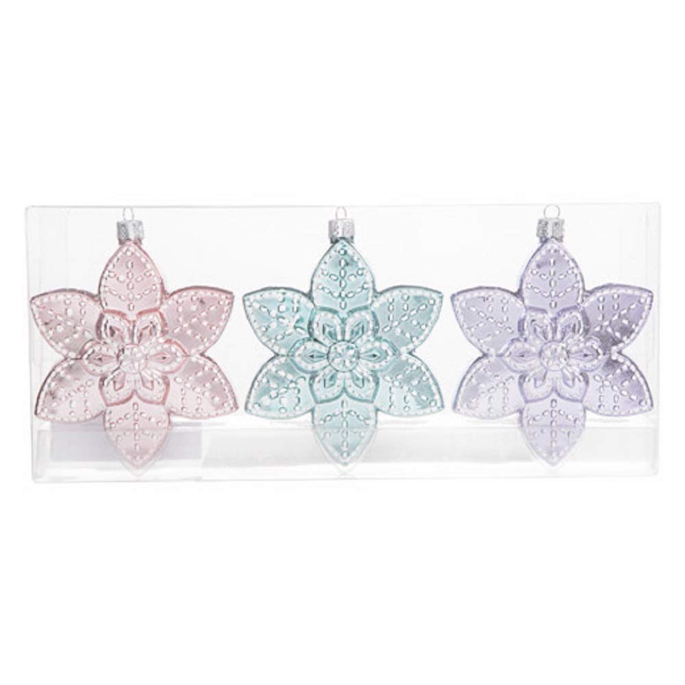 DariceSnowflake Ornaments, Plastic, 3.54 x 4.33 Inches, 3 Pieces