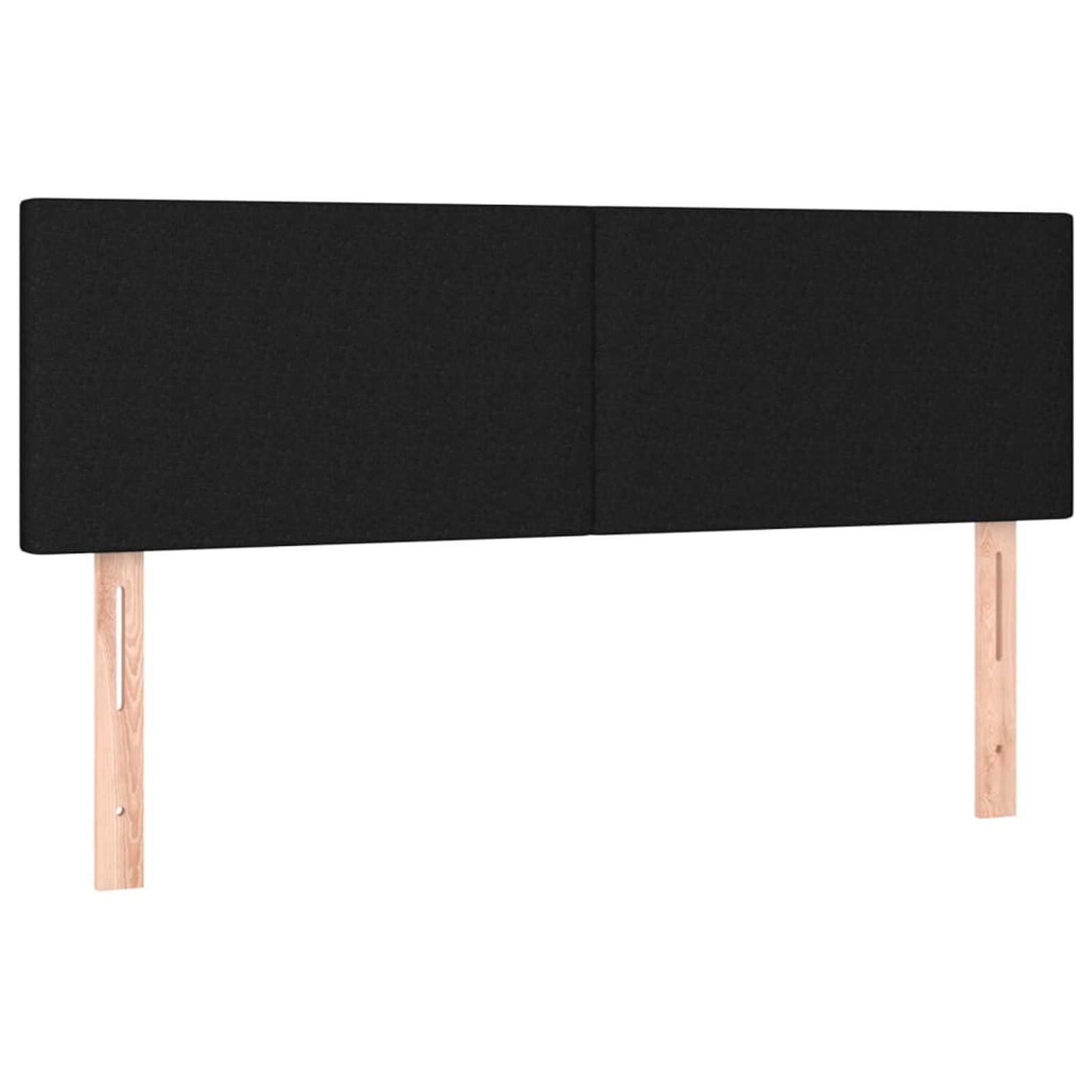 Cabeceros 2 Unidades, Cabezal De Cama, Cabezales Dormitorios Modernos, Cabecera para Cama, Tela Negro 72x5x78/88 cm