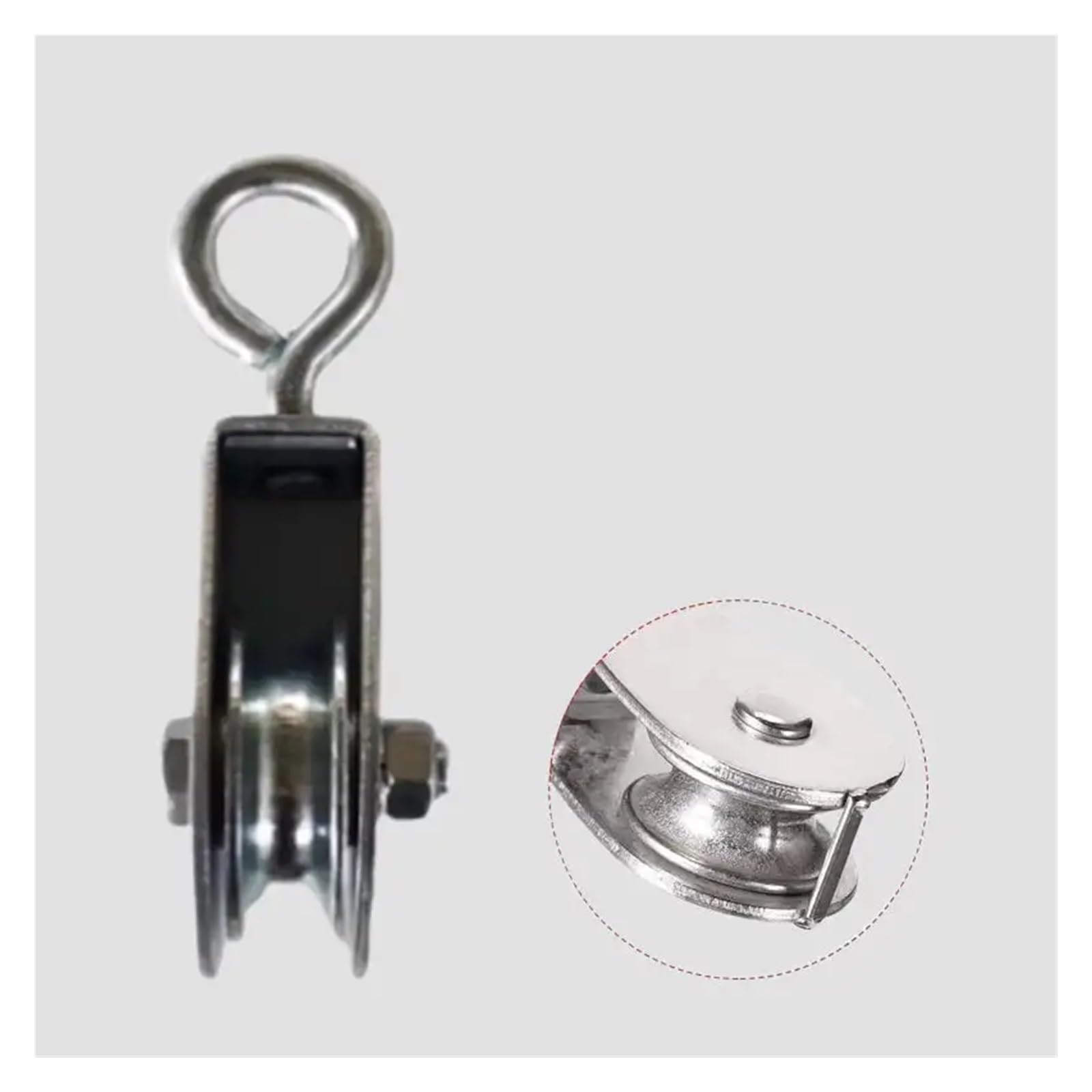 Carrucola in acciaio inox, 7,6 cm, girevole, per fitness, capacità di carico 100 kg, ideale per sollevamento pesi e allenamenti in palestra, design resistente