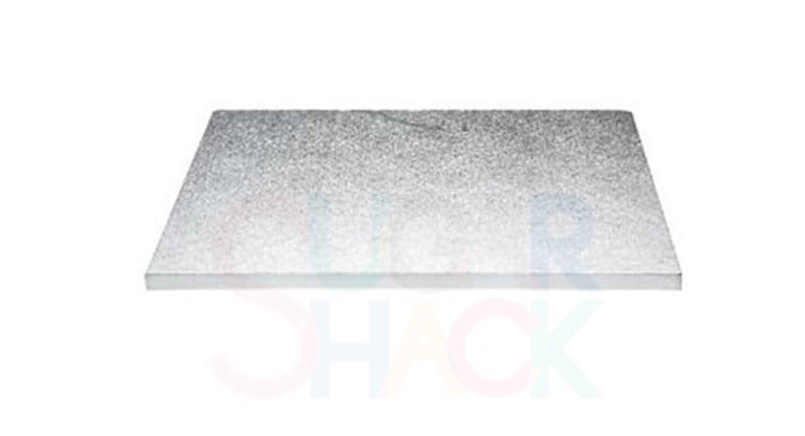 SugarShack | 16" x 12" Inch Rectangle Silver Drums | 13 MM Thickness | For Weddings, Parties, Celebrations and More | Pack of 1 |