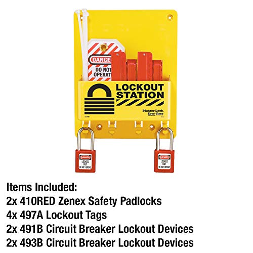 Master Lock S1720E410 Compact Lockout Tagout Padlock Station #TOP2