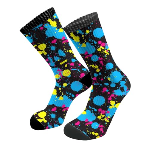 Vintage Flower On Green Unisex Athletic Crew Cushion Socks For Running Workout Wicking Cushion Mid-Calf Socks