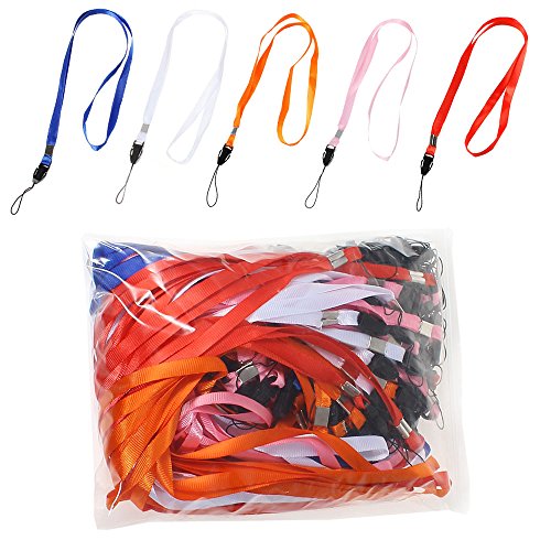 100 Pezzi Colori Misti Lanyard per Portabadge