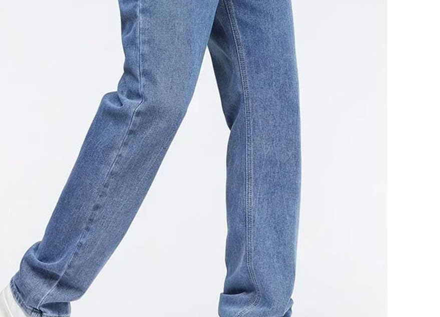 Men's Lightweight Straight-Leg Jeans, Stylish, Casual, Comfortable, and Breathable Jeans4